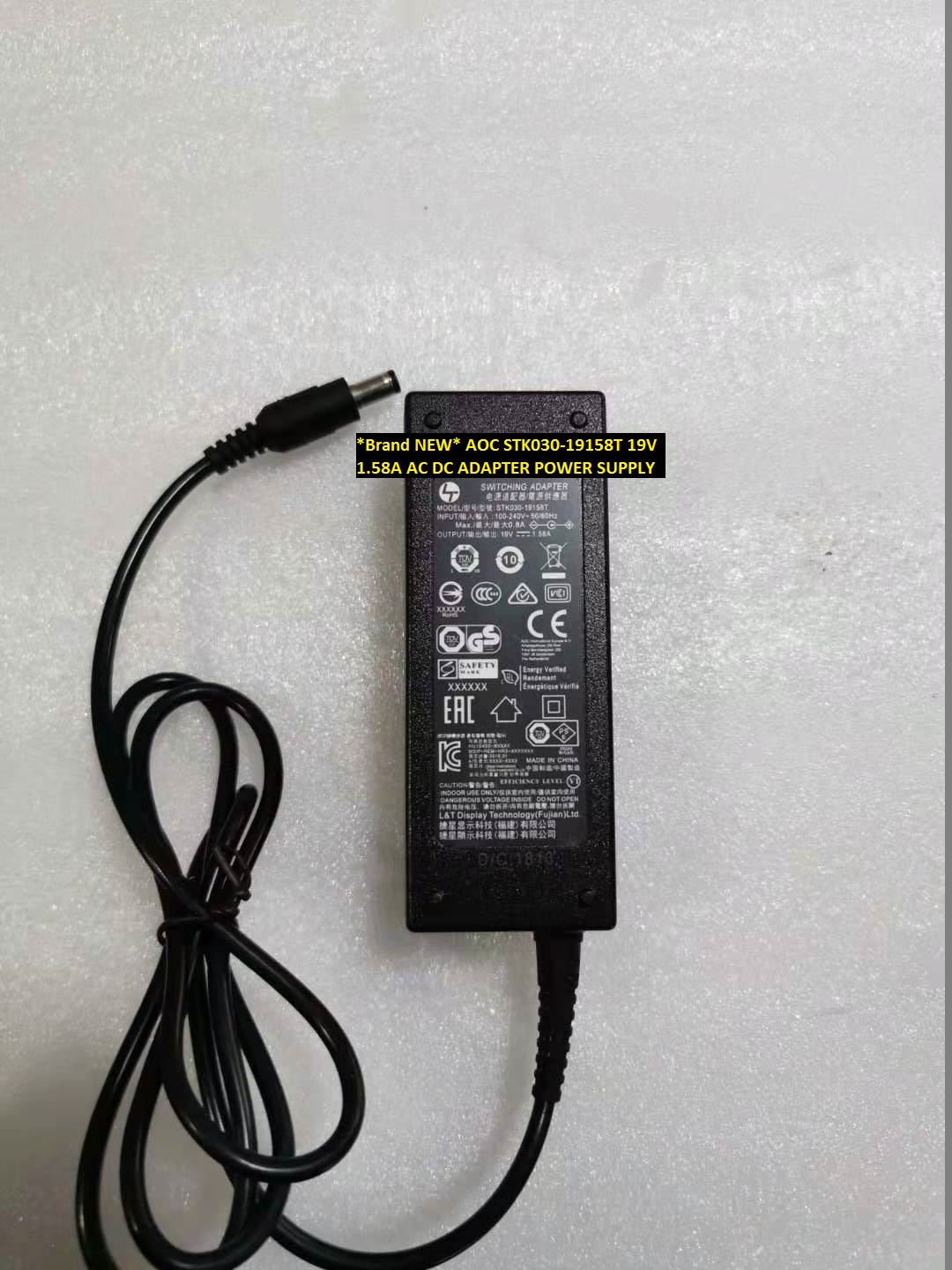 *Brand NEW* AOC AC100-240V STK030-19158T 19V 1.58A AC DC ADAPTER POWER SUPPLY